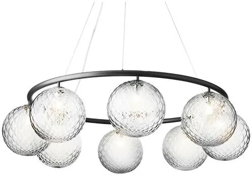 Nuura Miira 8 Sirkulær Lysekrone Stein Grå/Optisk Klar